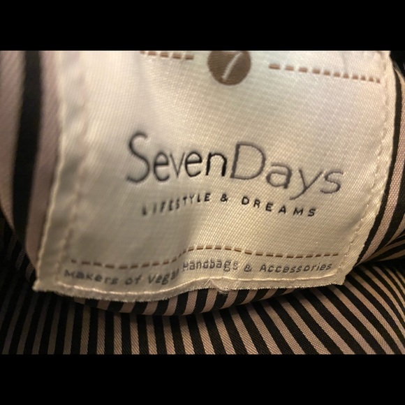 Vegan Leather Shoulder Bag Purse By Seven Days - Picture 6 of 8